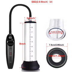 Bomba de vacío eléctrica con mango manual – Bomba para pene y ano con manómetro