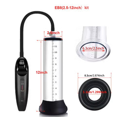 Bomba de vacío eléctrica con mango manual – Bomba para pene y ano con manómetro