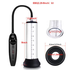 Bomba de vacío eléctrica con mango manual – Bomba para pene y ano con manómetro