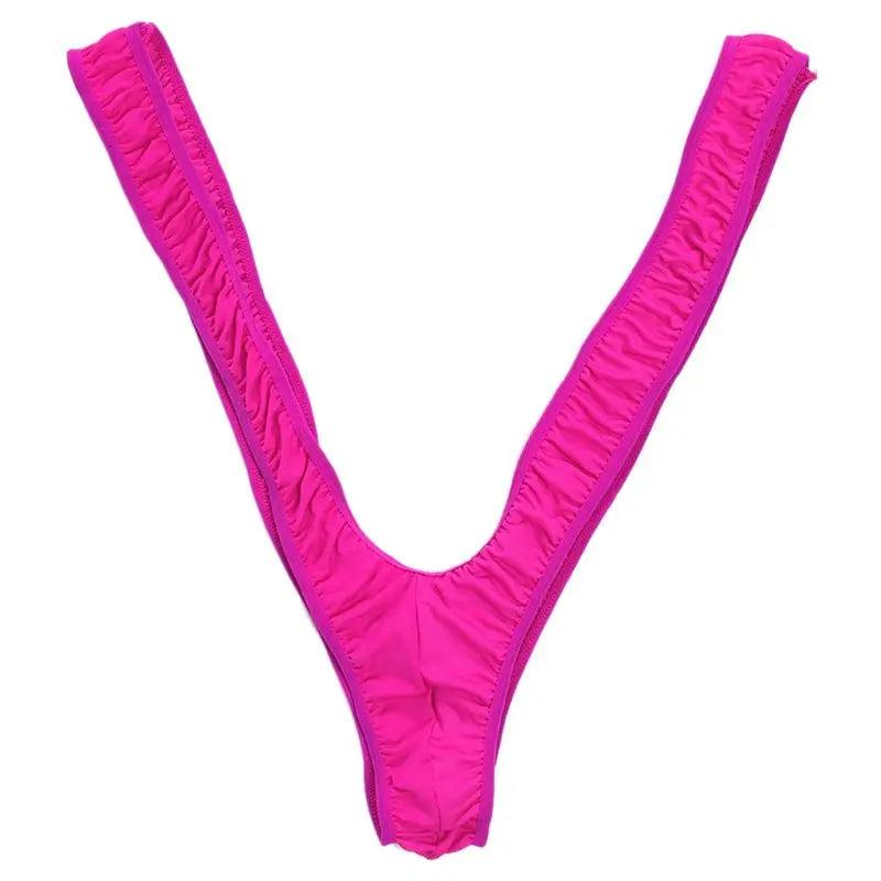 Men's Stretch Mankini V-Sling Bodysuit - Passion Pulse Adult