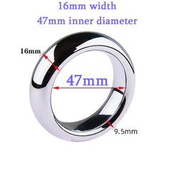 6-Size Metal Cock Ring Set – Penis Bondage & Delay Ejaculation Toy for Men - Passion Pulse Adult
