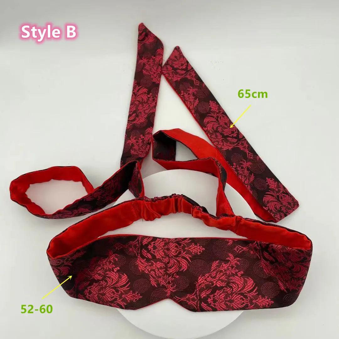 Lace BDSM Bondage Handcuffs & Blindfold Set – Erotic Role Play Accessories for Couples - Passion Pulse Adult