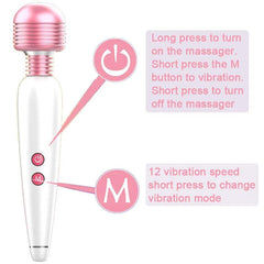 6-Speed USB Rechargeable G-Spot Vibrator – 19×3.5cm with Clitoral Stimulation & Head Attachments - Passion Pulse Adult