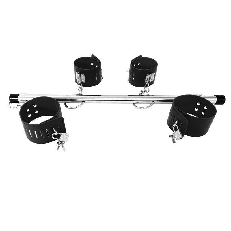 Adjustable BDSM Spreader Bar with Handcuffs and Leg Cuffs – Restraint Kit for Couples Roleplay and Fetish Play - Passion Pulse Adult