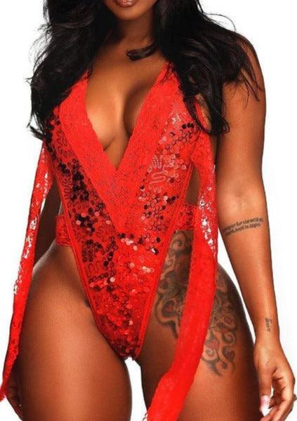 Sequined Mesh Vest(Red, Green, Blue) - Passion Pulse Adult
