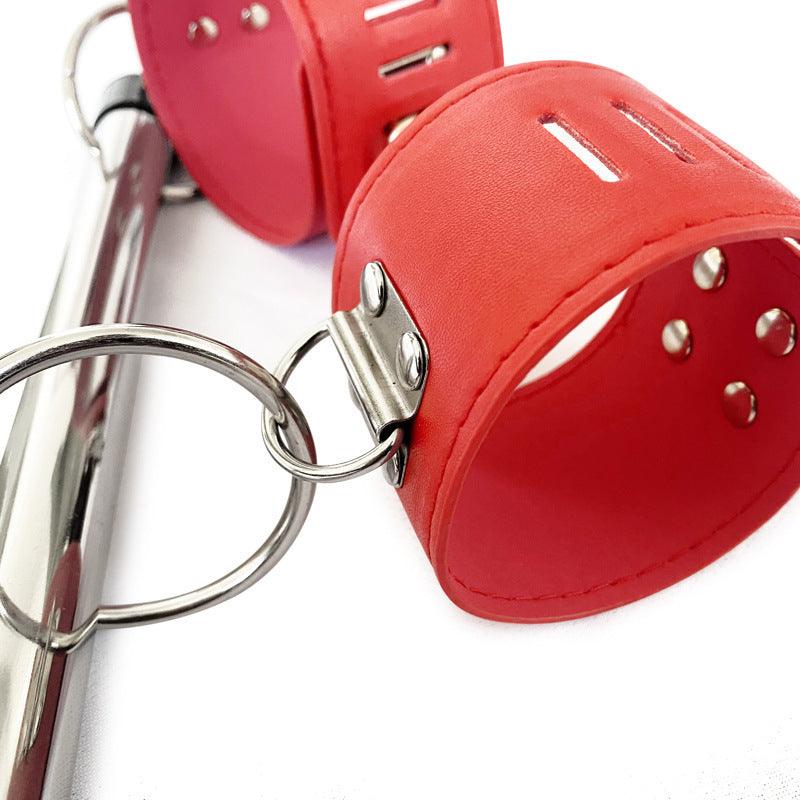 Adjustable BDSM Spreader Bar with Handcuffs and Leg Cuffs – Restraint Kit for Couples Roleplay and Fetish Play - Passion Pulse Adult