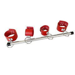 Adjustable BDSM Spreader Bar with Handcuffs and Leg Cuffs – Restraint Kit for Couples Roleplay and Fetish Play - Passion Pulse Adult