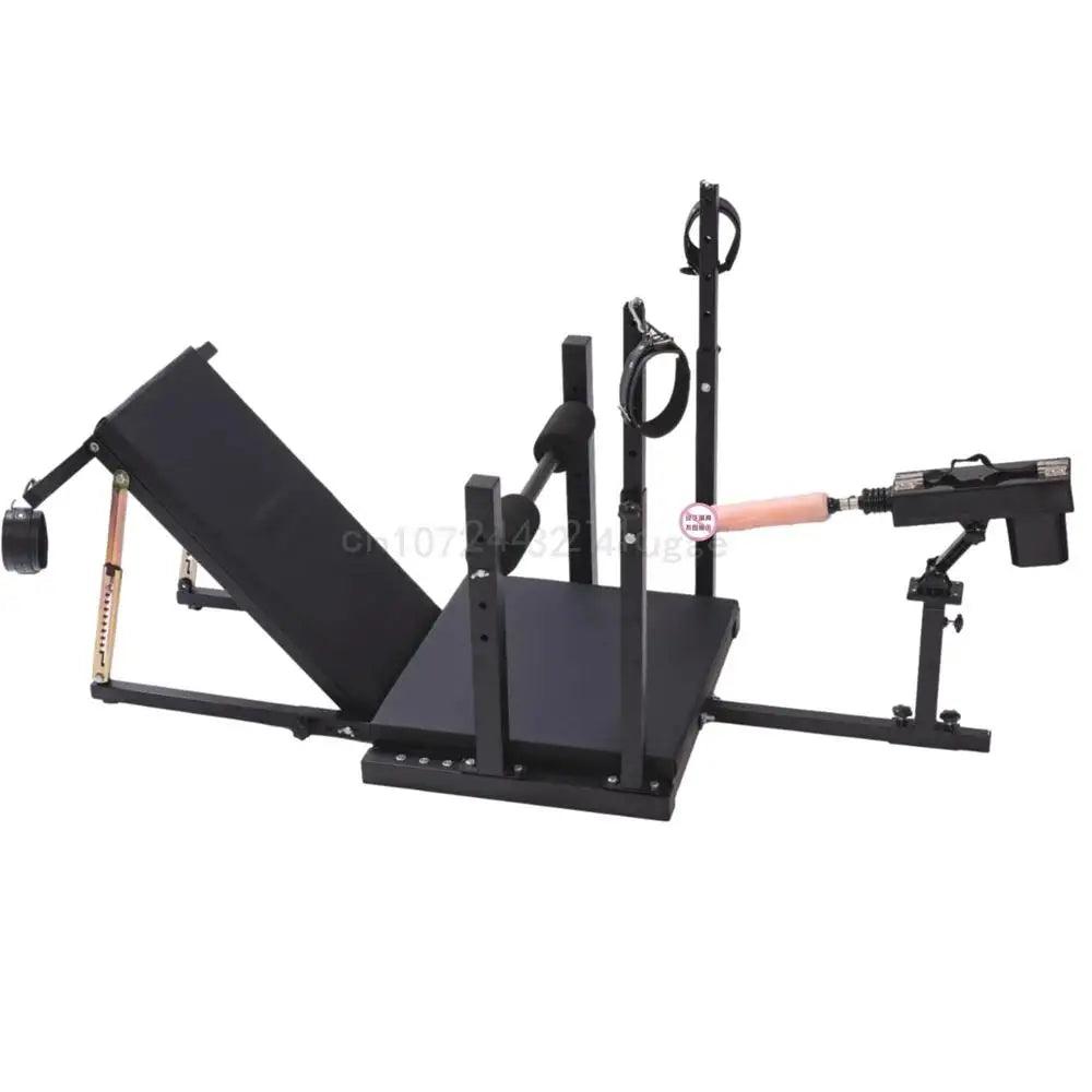 BDSM Adjustable Split-Leg Chair with Restraints – Carbon Steel Bondage Furniture for Couples Roleplay and Fetish Play - Passion Pulse Adult