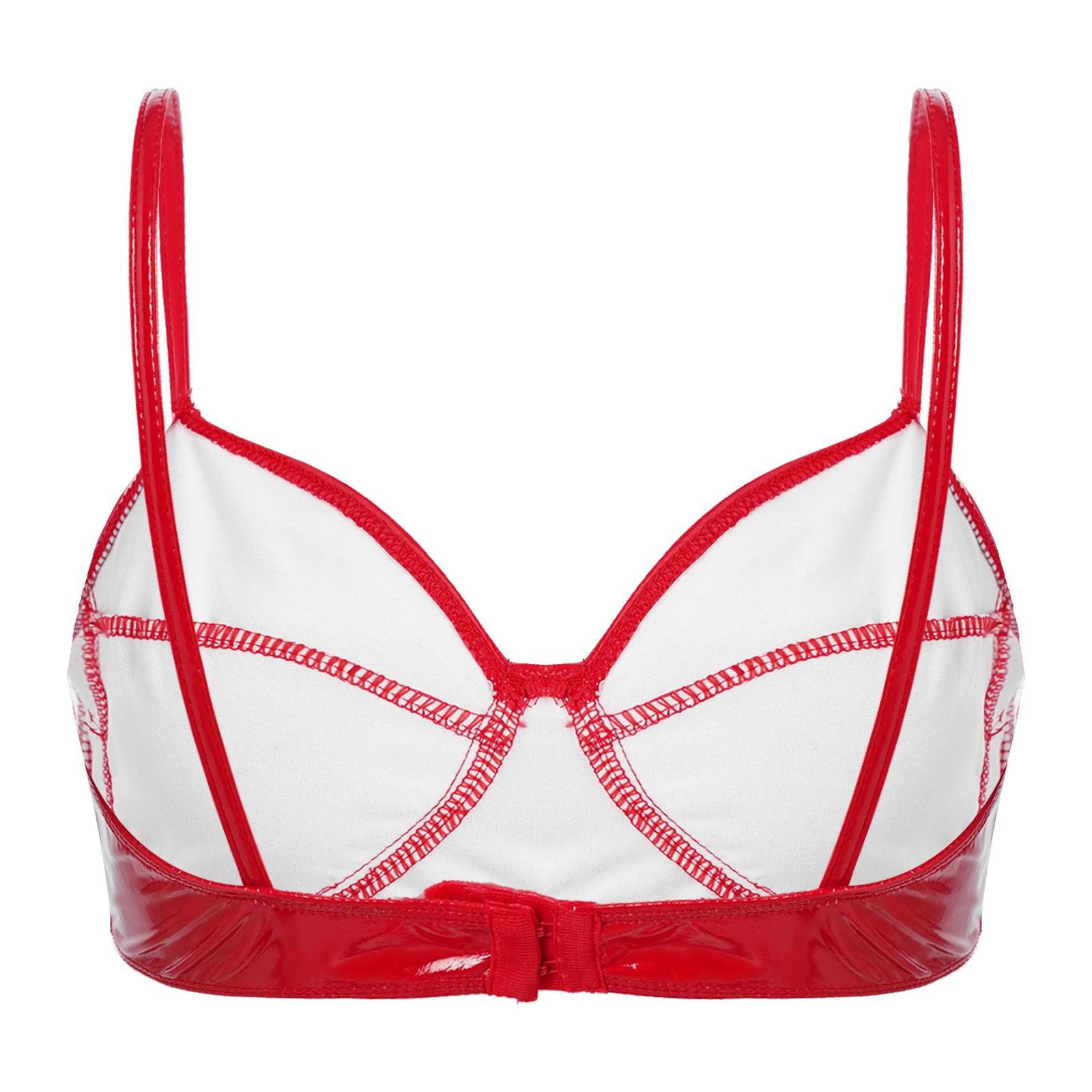 Wet Look Patent Leather Bralette | Sexy Clubwear - Passion Pulse Adult