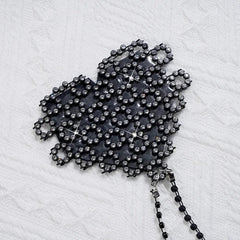 Women's Rhinestone Nipple Pasties & Choker Set – Self-Adhesive Reusable Body Chain - Passion Pulse Adult