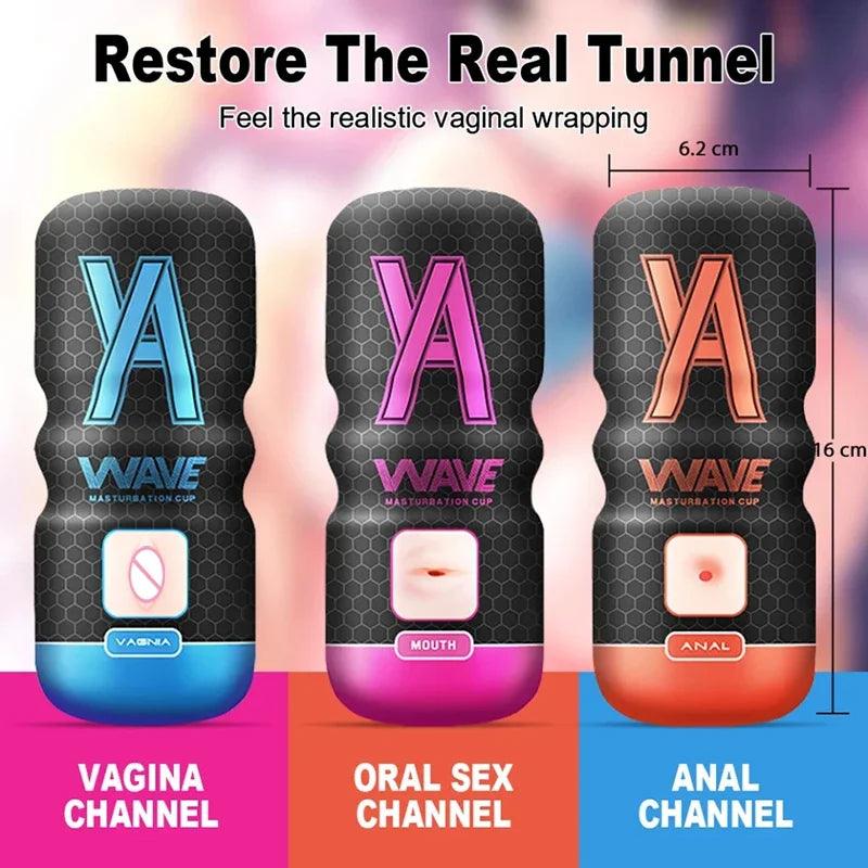 WAVE Powerful Sucking Masturbation Cup - Passion Pulse Adult