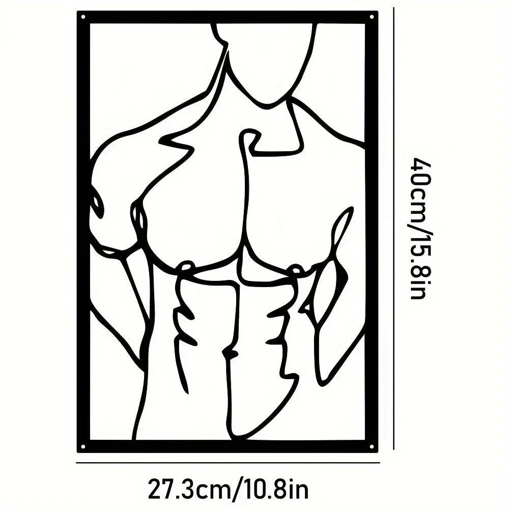 Abstract Line Metal Wall Art – Stylish Home Décor Choice - Passion Pulse Adult