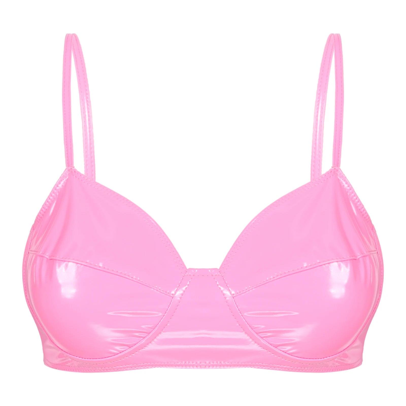 Wet Look Patent Leather Bralette | Sexy Clubwear - Passion Pulse Adult