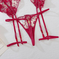 Sheer Lace 3-Piece Lingerie Set | Sexy Fit - Passion Pulse Adult