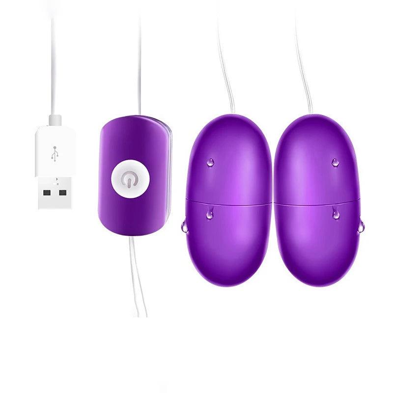 Jump Egg Pleasure Set – Licking Tongue Vibrator + USB Vibrating Egg - Passion Pulse Adult