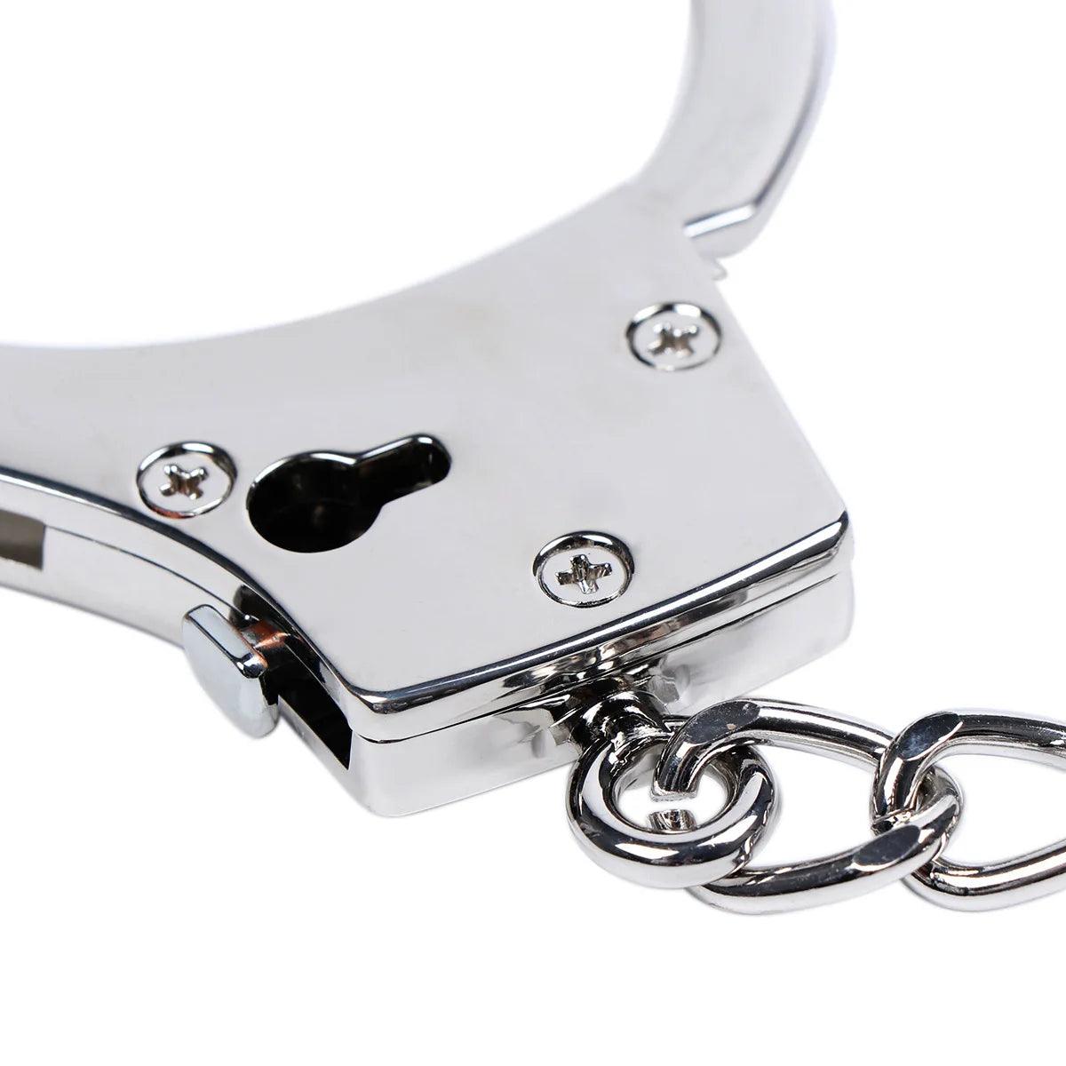 DUTRIEUX Stainless Steel Bondage Set – Handcuffs, Ankle Restraints & Neck Collar for Couples - Passion Pulse Adult