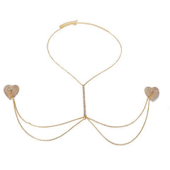 Stonefans Sexy Rhinestone Bikini Bra Chain – Cross Chest Harness & Nipple Stickers for Women - Passion Pulse Adult