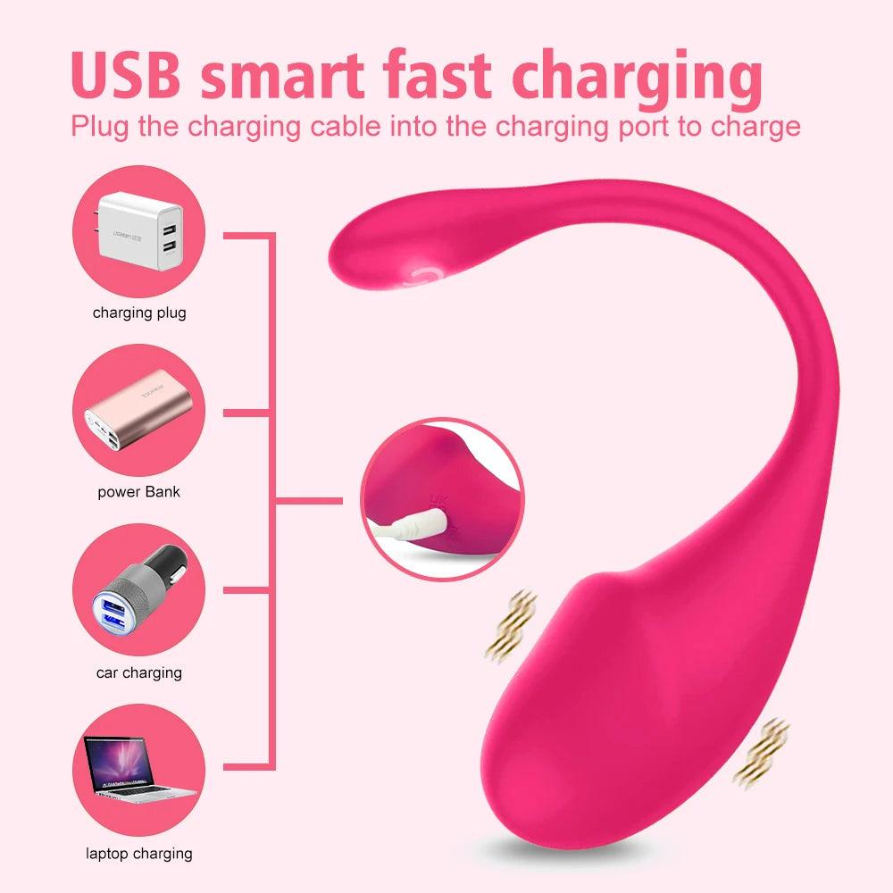 Wireless Bluetooth G-Spot Vibrator – App-Controlled Wearable Clit Egg for Panty Play - Passion Pulse Adult