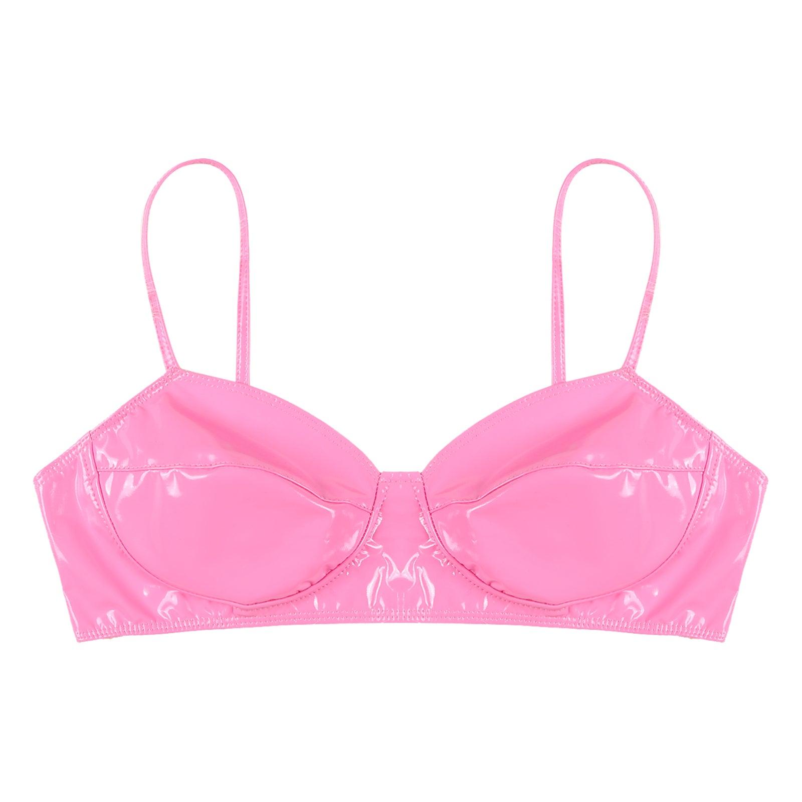 Wet Look Patent Leather Bralette | Sexy Clubwear - Passion Pulse Adult