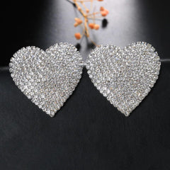 XSBODY 2 PCS Rhinestone Heart Tassel Nipple Stickers – Sexy Body Chain & Breast Petals - Passion Pulse Adult