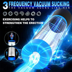 Hannibal LCD Electric Penis Pump – Enlargement Trainer & Male Masturbator - Passion Pulse Adult