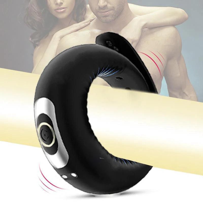 10 Vibration Silicone Vibrating Cock Ring – Remote Control & Waterproof - Passion Pulse Adult