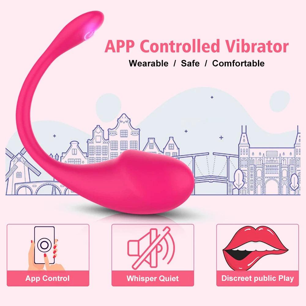 Wireless Bluetooth G-Spot Vibrator – App-Controlled Wearable Clit Egg for Panty Play - Passion Pulse Adult