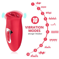 Tongue-Licking & Biting Mouth Vibrator – Multi-Frequency Jumping Egg for Women - Passion Pulse Adult