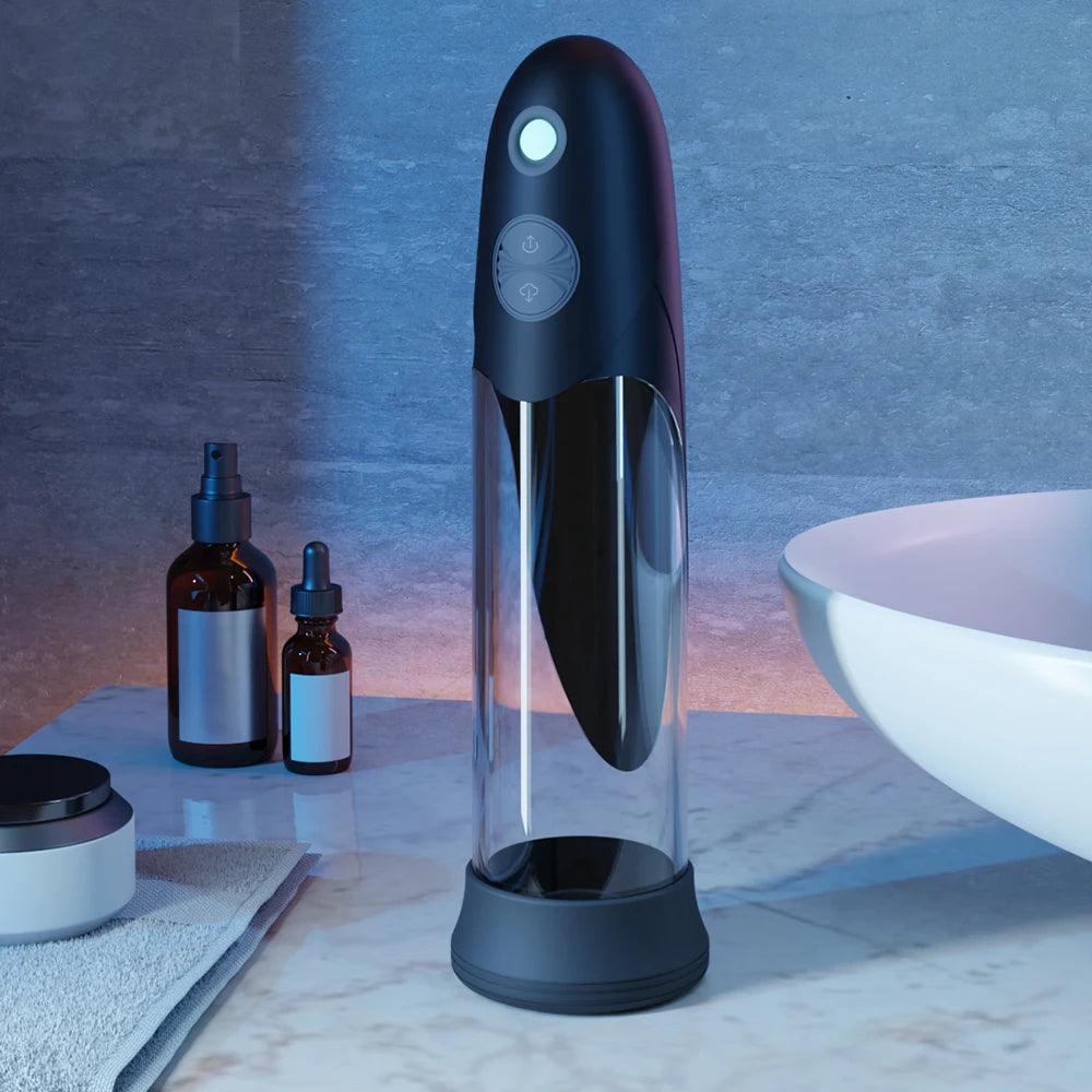 Hydrotherapy Electric Penis Pump – Water Vacuum Enlarger & Trainer for Men - Passion Pulse Adult