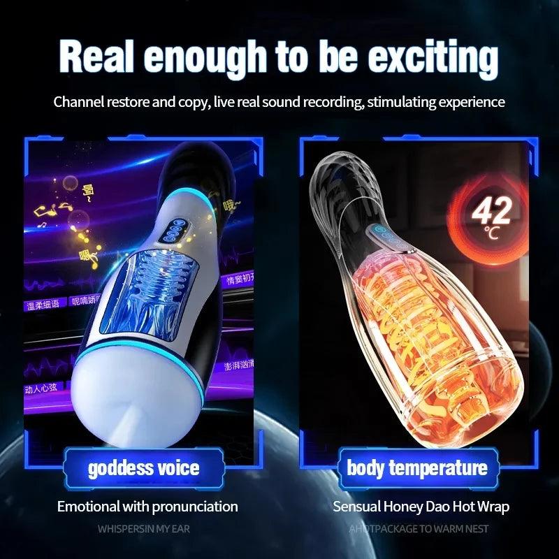 Automatic Blowjob Masturbator for Men – Sucking & Heated Vaginal Mouth - Passion Pulse Adult