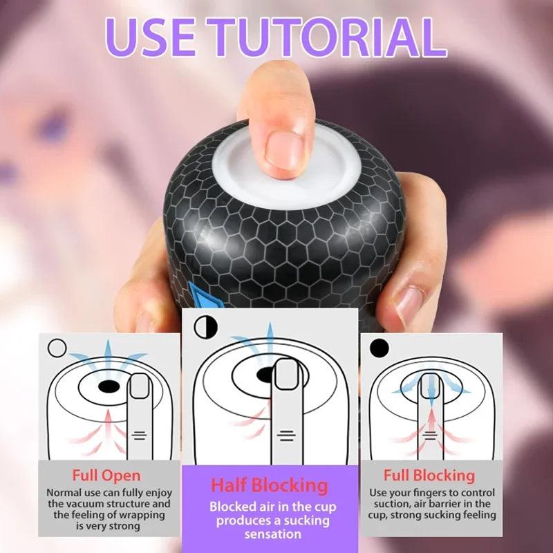WAVE Powerful Sucking Masturbation Cup - Passion Pulse Adult
