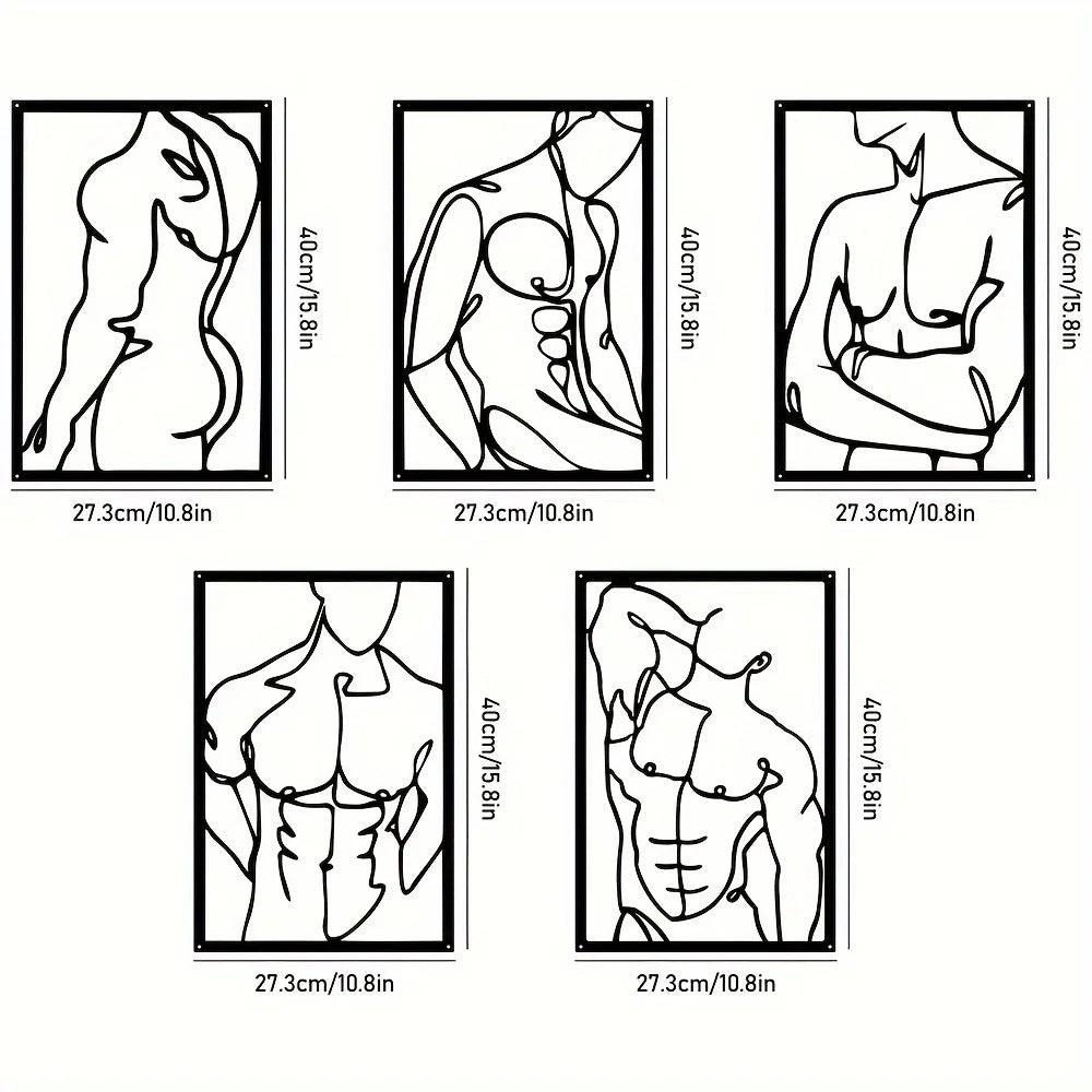 Abstract Line Metal Wall Art – Stylish Home Décor Choice - Passion Pulse Adult