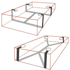 Adjustable Bed Restraint Bondage Kit with Handcuffs and Ankle Cuffs – BDSM Accessories for Couples - Passion Pulse Adult