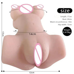 Realistic Silicone Torso Masturbator – Full-Size Buttocks, Vagina & Anal Pleasure for Men - Passion Pulse Adult