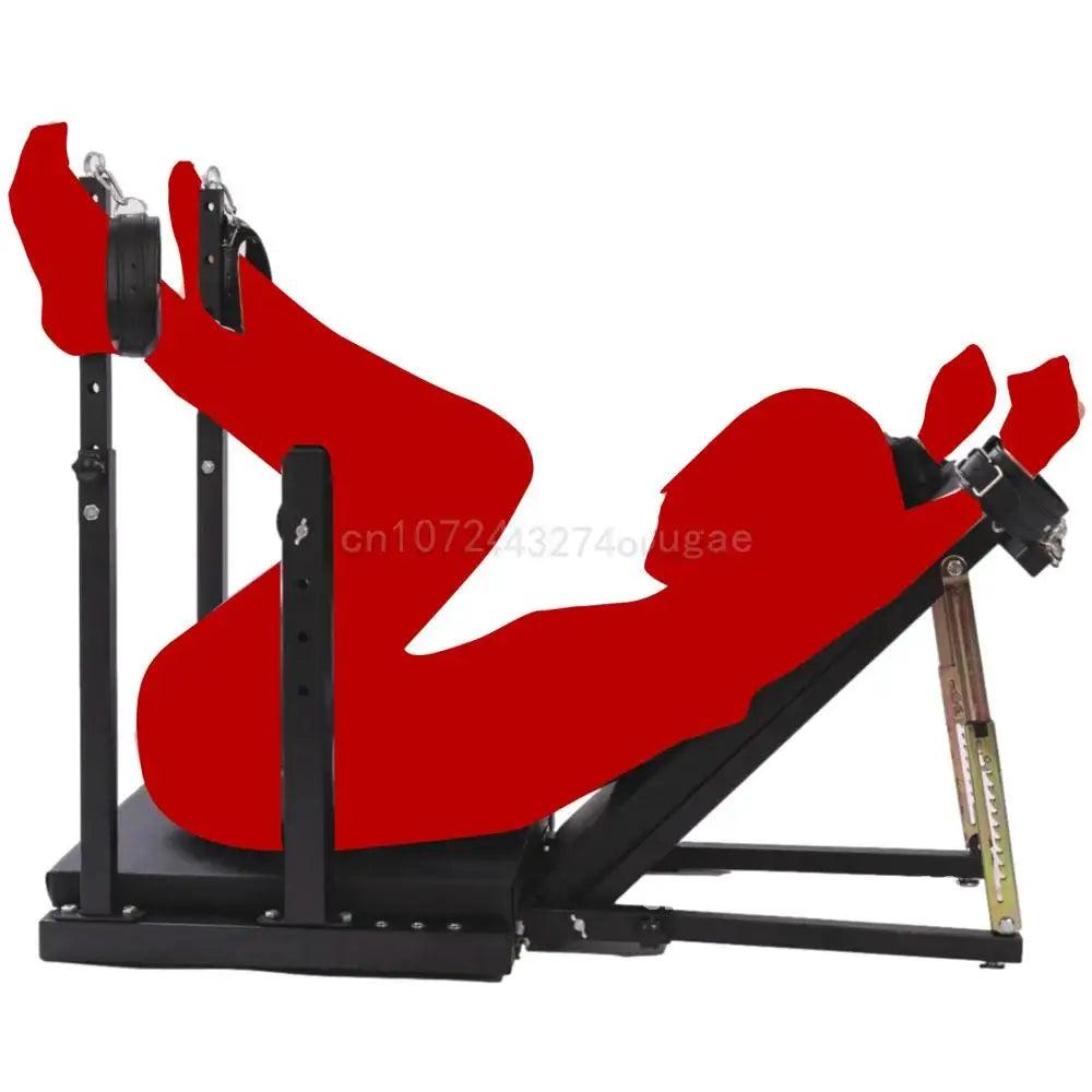 BDSM Adjustable Split-Leg Chair with Restraints – Carbon Steel Bondage Furniture for Couples Roleplay and Fetish Play - Passion Pulse Adult