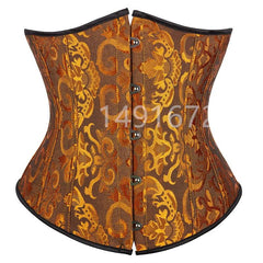 Pink Underbust Corset Top – Plus Size Waist Cincher Gothic Corselet in Black, White, Red, Blue, Rose - Passion Pulse Adult
