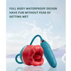 2-in-1 Red Lips Licking & Telescopic Vibrator – Dual Pleasure for Women - Passion Pulse Adult