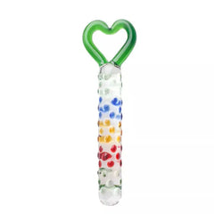 Consolador de cristal en espiral de doble extremo - Masajeador de punto G y clítoris