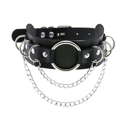Harajuku Punk Rock Rivet Goth Choker | PU Leather Collar with Heart, Cross & Spikes | Hip Hop Bondage Jewelry for Women - Passion Pulse Adult