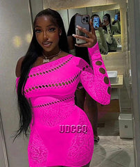 Hot Sexy Crochet Plus Size Lingerie – Long-Sleeve Babydoll Chemise - Passion Pulse Adult