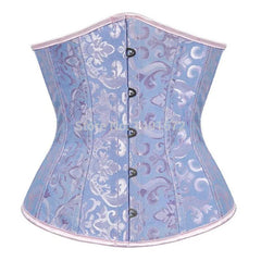 Pink Underbust Corset Top – Plus Size Waist Cincher Gothic Corselet in Black, White, Red, Blue, Rose - Passion Pulse Adult