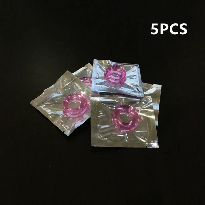 10/5Pcs Silicone Penis Ring Set – Ejaculation Delay & Enlargement for Men - Passion Pulse Adult
