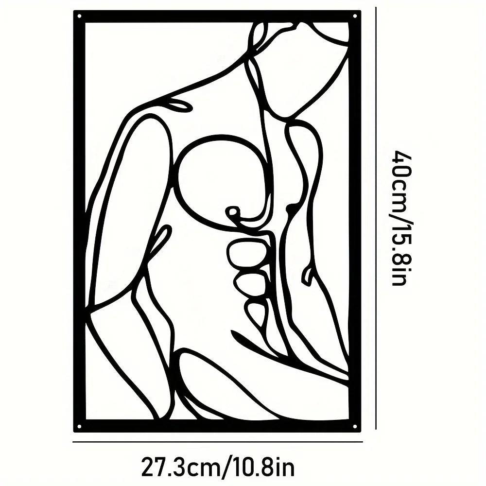 Abstract Line Metal Wall Art – Stylish Home Décor Choice - Passion Pulse Adult