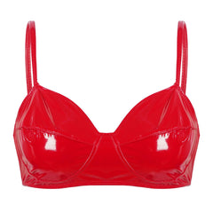 Wet Look Patent Leather Bralette | Sexy Clubwear - Passion Pulse Adult