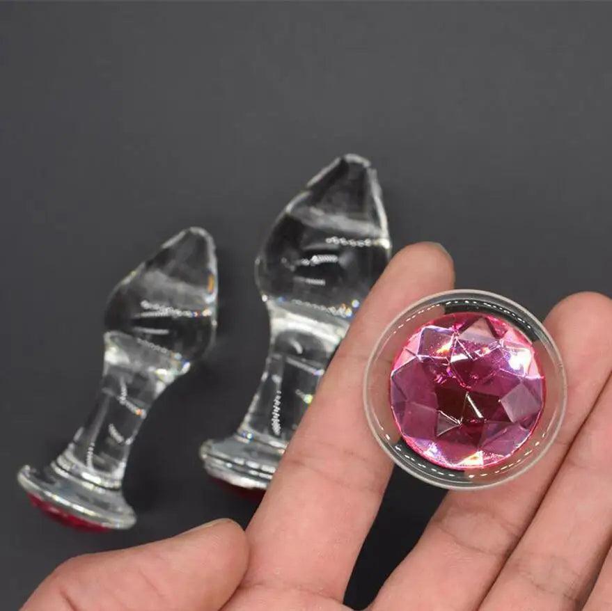 VaHppy Diamond Glass Anal Plugs – Elegant & Body-Safe for Beginners and Beyond - Passion Pulse Adult