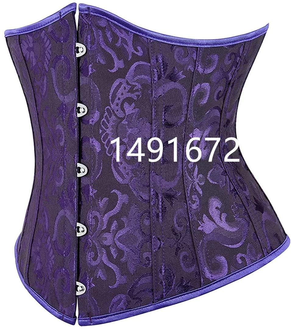 Pink Underbust Corset Top – Plus Size Waist Cincher Gothic Corselet in Black, White, Red, Blue, Rose - Passion Pulse Adult