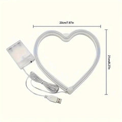 Heart-Shaped LED Neon Light – Wall Mounted Night Light for Valentine's Day & Home Decor - Passion Pulse Adult