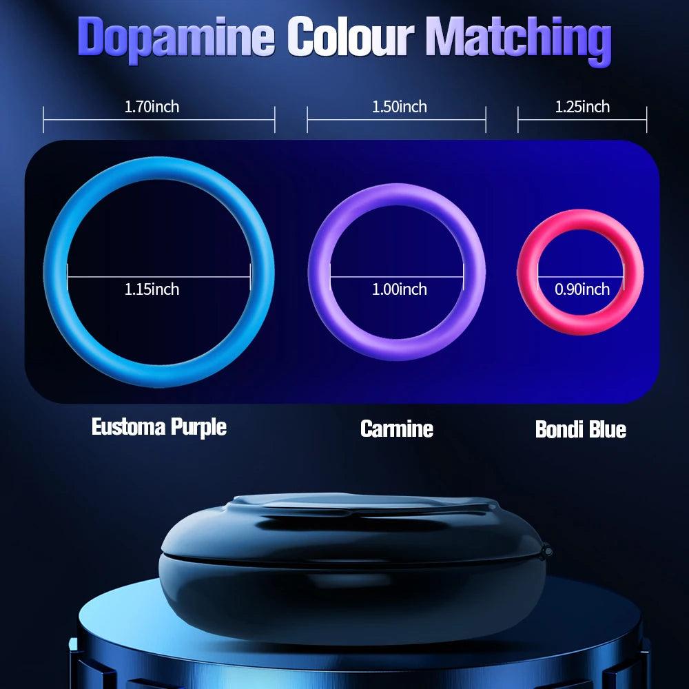 3Pcs Penis Ring Set – Delay Ejaculation & Enhance Erection - Passion Pulse Adult