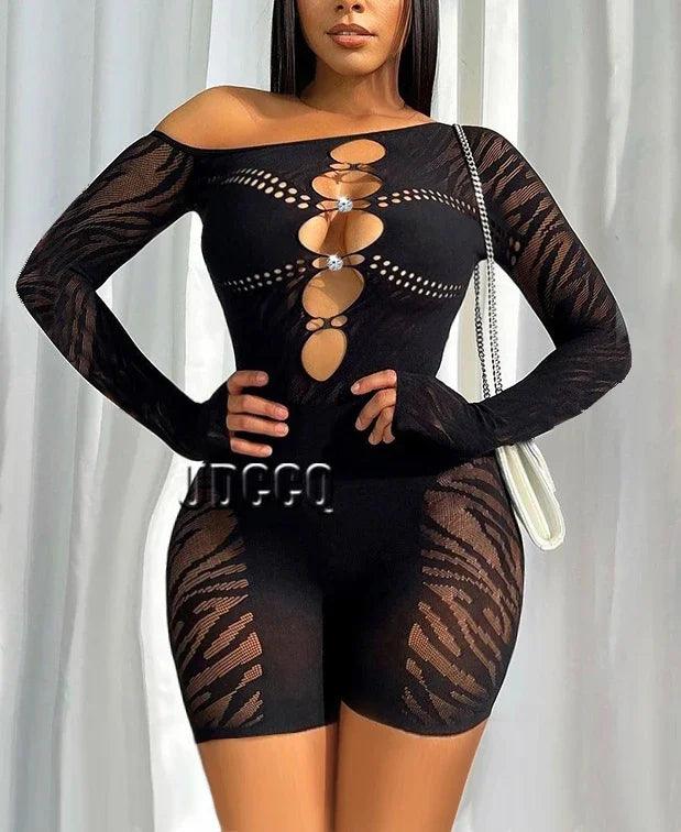 Sexy Crochet Babydoll – Backless Plus Size Lingerie Sleepwear & Costumes - Passion Pulse Adult