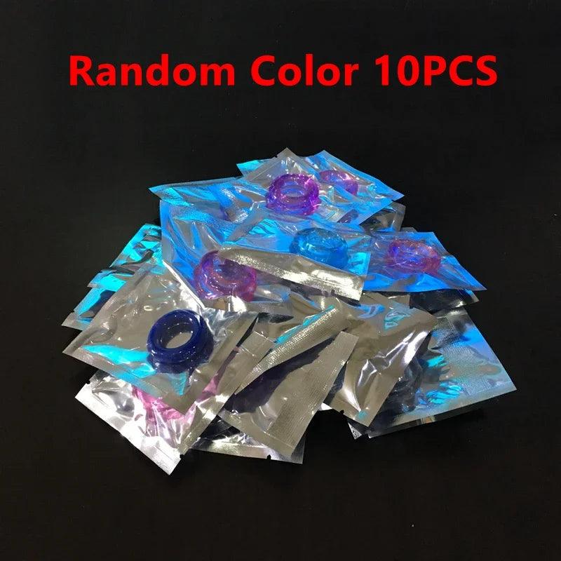 10/5Pcs Silicone Penis Ring Set – Ejaculation Delay & Enlargement for Men - Passion Pulse Adult